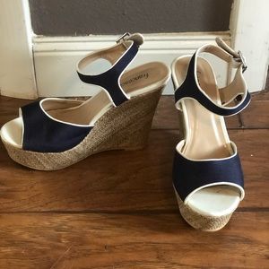 Francesca’s Navy Wedges